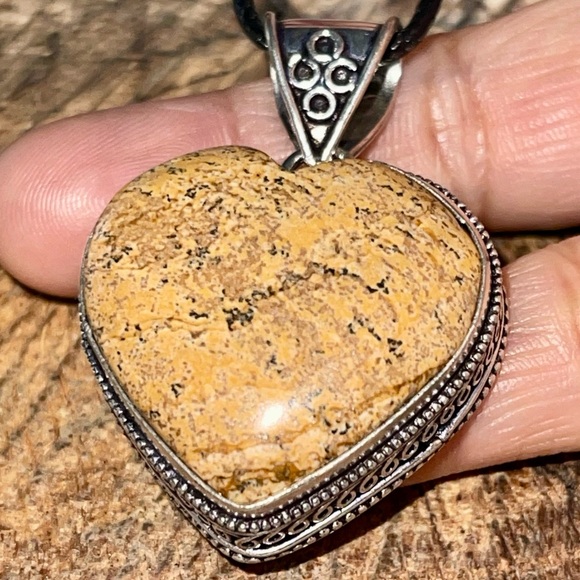 Brown Picture Jasper Pendant 1 7/8” - Picture 10 of 15